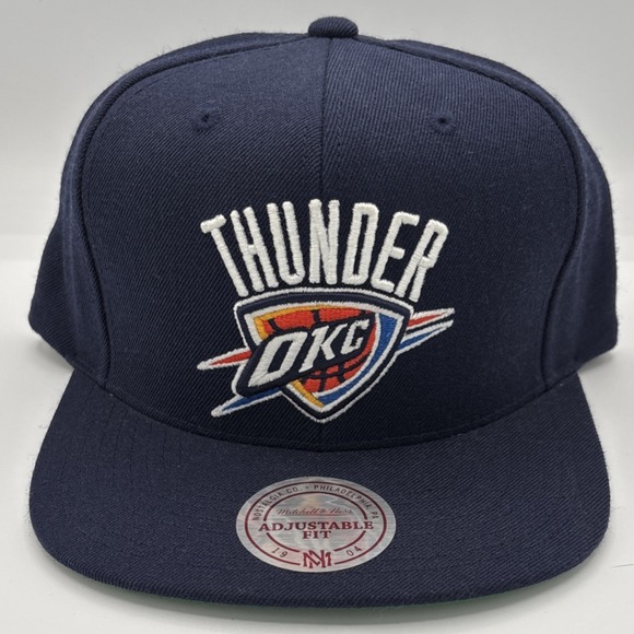 Mitchell & Ness Other - Mitchell & Ness Oklahoma City Thunder Adjustable SnapBack 100% Wool Hat NBA Blue